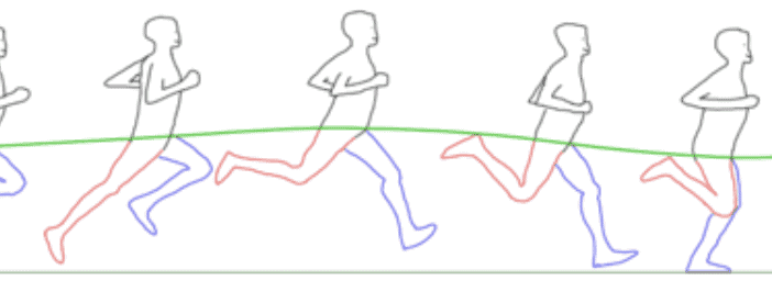 running injuries icon with runner stride